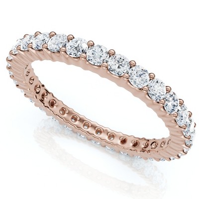 Pompeii3 1 Ct Diamond Eternity Lab Created Ring in White, Yellow, Rose Gold, or Platinum