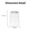 DORESshop 3pk Honeycomb Textured Glass Lamp Shades – Cone Shape – 5" x 6.25" – Clear Replacement Shades for Pendant or Vanity Fixture - 2 of 4