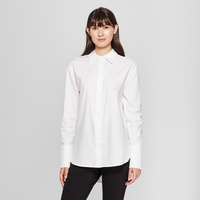 long sleeve collared shirts womens