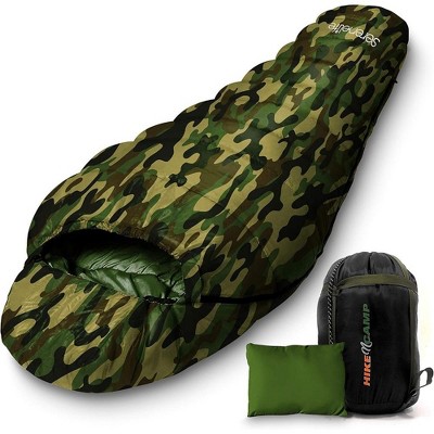 SereneLife Mummy Sleeping Bag - SLSCA5 - 3 Season, Waterproof, Lightweight