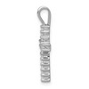 Black Bow Jewelry 14k White Gold 1/6 or 1/4 Ctw Diamond Latin Cross Pendant - 2 of 4