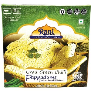Rani Brand Authentic Indian Foods | Pappadums Green Chilli Papad - 1 of 4