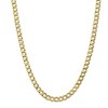 Black Bow Jewelry Men's 7mm 10k Yellow Gold Hollow Curb Link Chain Necklace - 3 of 4