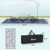 Reversible Outdoor Rug, Waterproof Plastic Straw with Carry Bag, Black & Beige Rhombus - 3 of 4