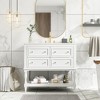 36" Bathroom Vanity with Single Sink, Freestanding Sink Cabinet with 4 Drawers and Open Shelf, Storage Cabinet - 2 of 4