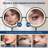 Makeup Mirrors with Lights, Double-Sided Vanity Mirror 1X/10X Magnification, 3 Color Lighting & Brightness Adjustable, 360° Rotation Touch Control - 4 of 4