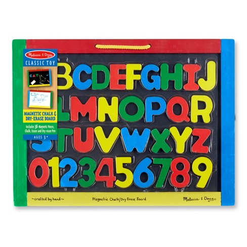 Melissa & Doug Magnetic Chalkboard And Dry-erase Board With 36