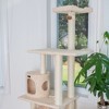 Armarkat 70" Real Wood Cat Furniture,Ultra thick Faux Fur Covered Cat Condo House A7005, Beige - 4 of 4