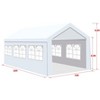 10×20 FT Heavy Duty Carport, Car Canopy with with Removable Window Sidewalls,  Waterproof Garage Shelter, Portable Car Cover Tent for Truck Boat Car - 3 of 4