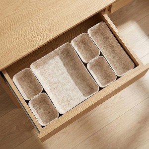 Evideco French Home Goods 7-Piece Drawer Organizer Set - 1 of 4