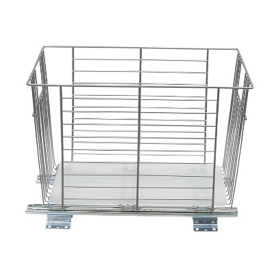Household Essentials Pantry Vegetable and Fruit Bin Nickel: Steel Kitchen Storage Organizer, 12" H x 16" D x 13" W, Gray — фото 5