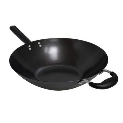 IMUSA USA Paella Pan with Metal Handle, 15-Inch, Black