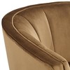 55 Downing Street Leighton Brown Velvet and Gold Tufted Accent Chair - 4 of 4