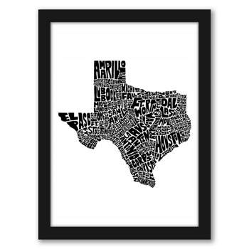 Americanflat Minimalist Educational Texas By Joe Brewton Black Frame Wall Art