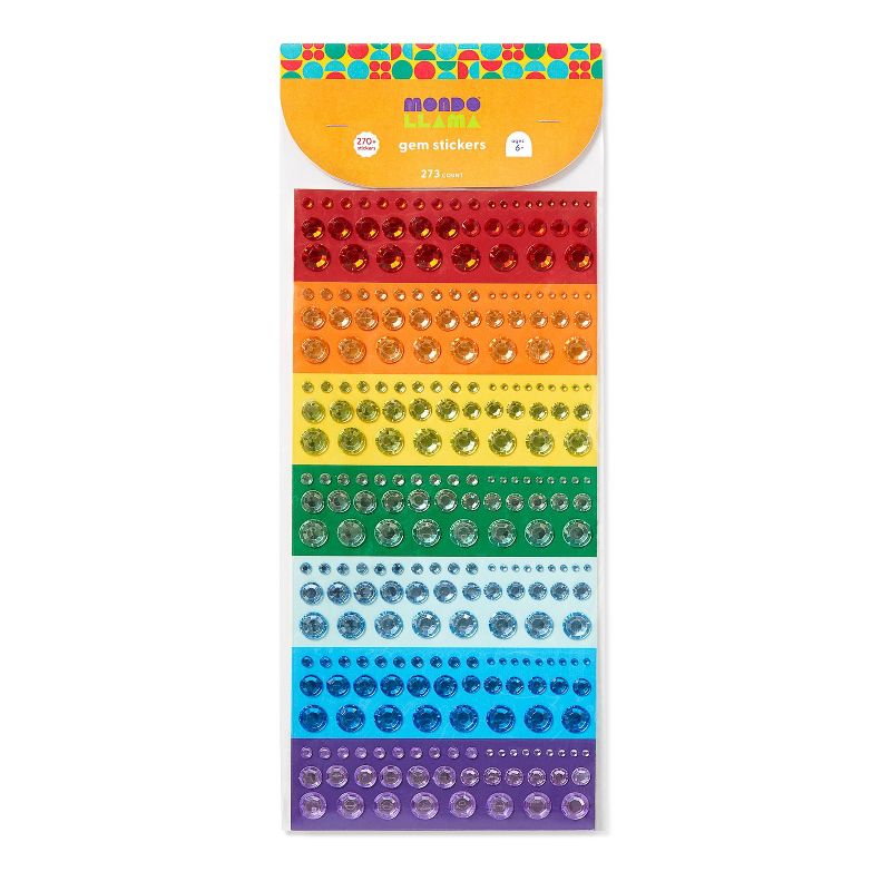 273ct Rainbow Gem Stickers - Mondo Llama&#8482;, 1 of 5