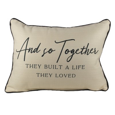 Home Decor 19.0" And So Together Pillow Anniversary Love  -  Decorative Pillow