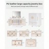 Large 6 - Tier Jewelry Box with Mirror, 5 Drawers, Faux Leather Storage for Women - 4 of 4