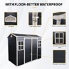 8x4 FT Resin Outdoor Storage Shed, Garden Storage Shed With Lockable Doors, Utility Tool Storage House for Backyard Garden Patio Lawn - 4 of 4