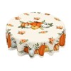 LOVEVOOK Maple Leaves Tablecloth, Round Fall Tablecloth, Pumpkin Table Cloth, Autumn Harvest for Christmas, Holiday, Thanksgiving Decor - 3 of 4