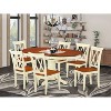 Dining Room Table Set 7 Piece Oval Wood Table with 6 Chairs - Buttermilk & Cherry Finish - 2 of 4