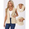 INSPIRE CHIC Women's Sleeveless Business Casual Work Office Suit Vest Jacket - 2 of 4
