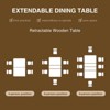 Extendable Dining Table for 6-10 Person, 55'' to 80'' Wood Kitchen Table - 3 of 4