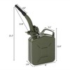 NAYSAYE 5L/10L/20L Gas Can Standard Cold-rolled Plate Petrol Diesel Can with Oil Pipe and Three Handles for Car Fuel Storage and Outdoor Use - 3 of 4