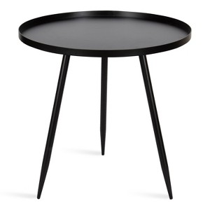 Kate and Laurel Duvall Round Metal Side Table, 20x20x20.5, Black - 1 of 4
