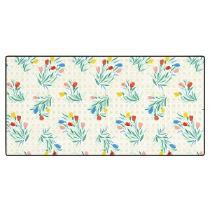 Jacqueline Maldonado Tulips and Lattice Natural Desk Mat - Deny Designs - 1 of 4