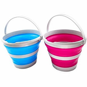 SAMMART 10L (2.6 Gallon) Collapsible Plastic Bucket Size 33cm Dia - 1 of 4