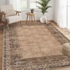 Vintage Washable Large Area Rug for Bedroom Living Room, Bordered Non Slip Floor Carpet for Dining Room, Retro Accent Throw Mat - 3 of 4