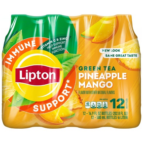 Lipton Pineapple Mango Iced Tea - 12pk/16.9 fl oz Bottles