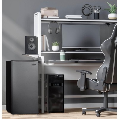 Compact Silver Energy Star Mini Refrigerator with Freezer