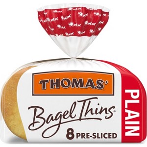 Thomas' Plain Bagel Thins - 13oz/8ct - 1 of 4