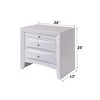 NicBex Nightstand with Drawers,Side Table with Wood Tapered Legs and Finish,Modern Bedside Table for Bedroom,Living Room - 3 of 4