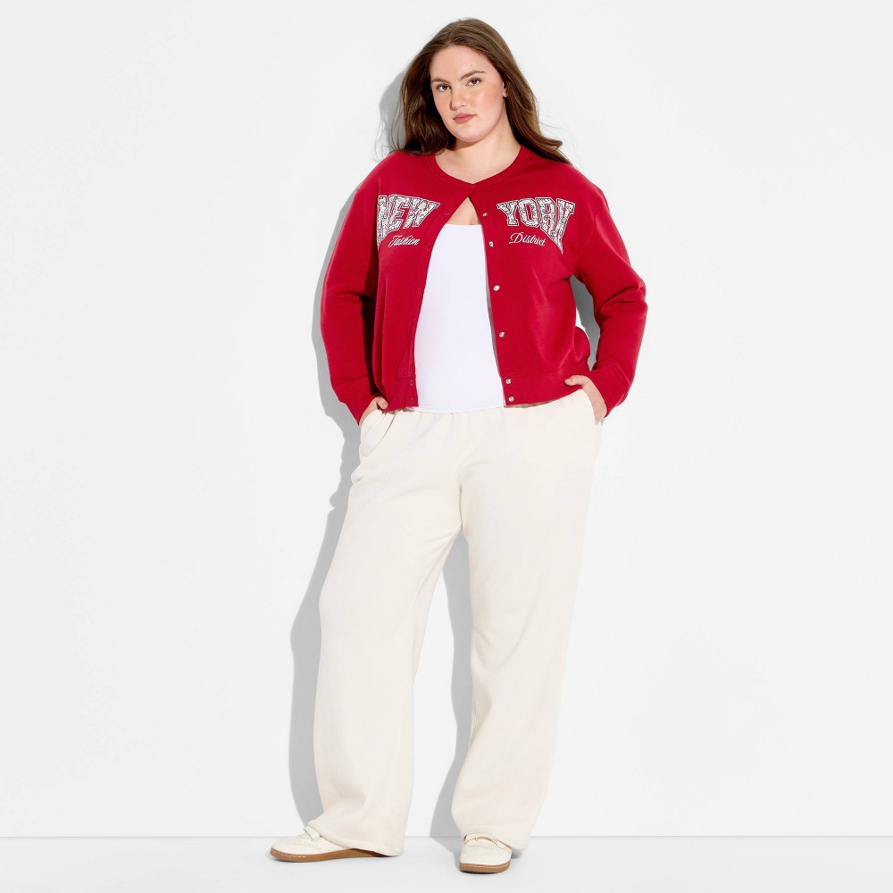 Women's The Devil Wears Prada New York Graphic Cardigan - Red 1X