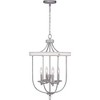 Progress Lighting Gulliver 4-Light Foyer Pendant, Galvanized Finish, Rustic Wood Grained Texture - 4 of 4