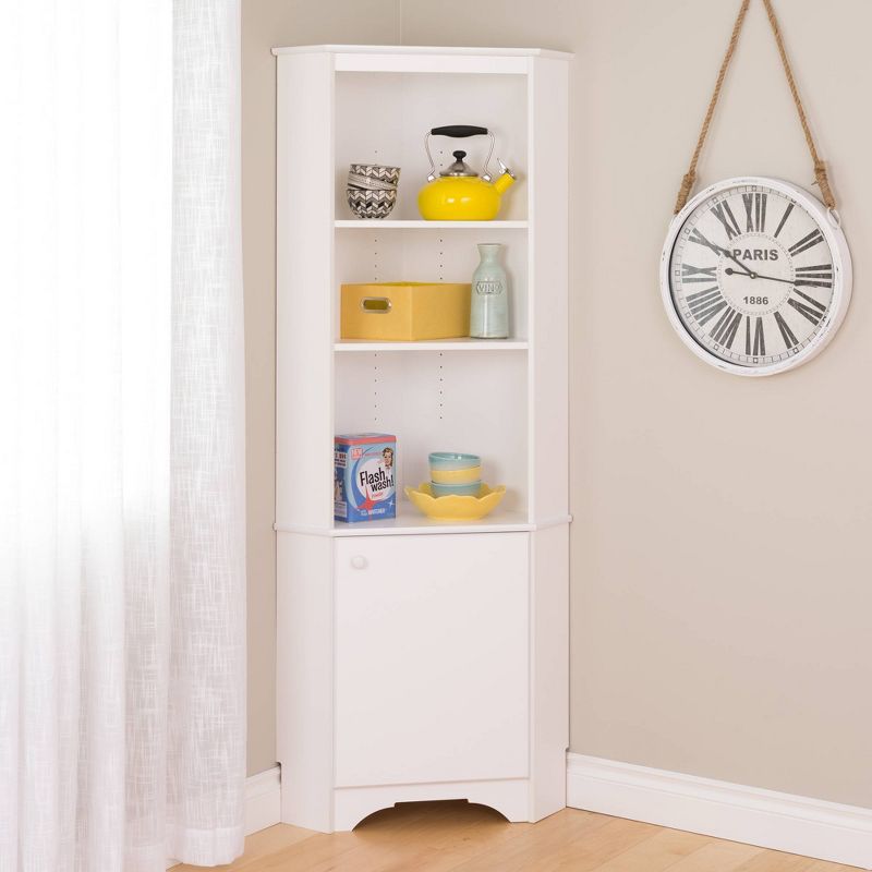 Elite Tall 1 - Door Corner Storage Cabinet - White - Prepac, 4 of 10
