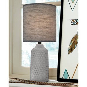 Donnford Ceramic Table Lamp Gray - Signature Design by Ashley - 1 of 3