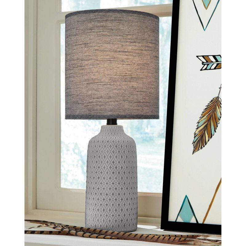 Donnford Ceramic Table Lamp Gray - Signature Design by Ashley, 2 of 4