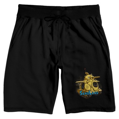 Sand Land Yellow Tank Men's Black Sleep Pajama Shorts