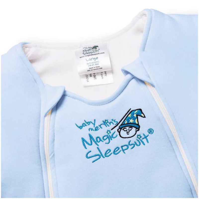 Baby Merlin&#39;s Magic Sleepsuit  Wearable Blanket - Cotton - L - Blue, 3 of 4