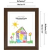 Americanflat10x12.5 Kids Artwork Picture Frame in Walnut - Displays 8.5x11 With Mat and 10x12.5 Without Mat - 2 of 4