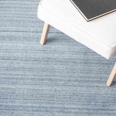 Luxurious Hand-Knotted Viscose 9' x 12' Gray Area Rug