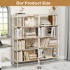 Floor Standing Tall Bookshelf, Vintage 5 Tier Display Storage Open Bookshelf, Industrial Tall Bookcase Organizer for Living Room Bedroom Home Office - 3 of 4
