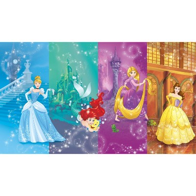 6'x10.5' XL Disney Princess Scenes Chair Rail Prepasted Mural Ultra Strippable - RoomMates