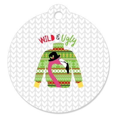 Big Dot of Happiness Wild and Ugly Sweater Party - Holiday and Christmas Animals Party Favor Gift Tags (Set of 20)