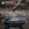 GasOne 22 in Outdoor Wood Burning Fire Pit with Mesh Lid and Fire Picker – Durable Alloy Steel for Backyard, Porch, Deck, Camping, BBQ - 3 of 4