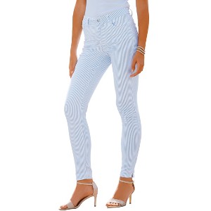 Women's Striped High Waisted Pants - LASCANA - 1 of 4