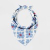 Blue Floral Dog and Cat Bandana - Boots & Barkley™ One Size Fits Most - 2 of 3